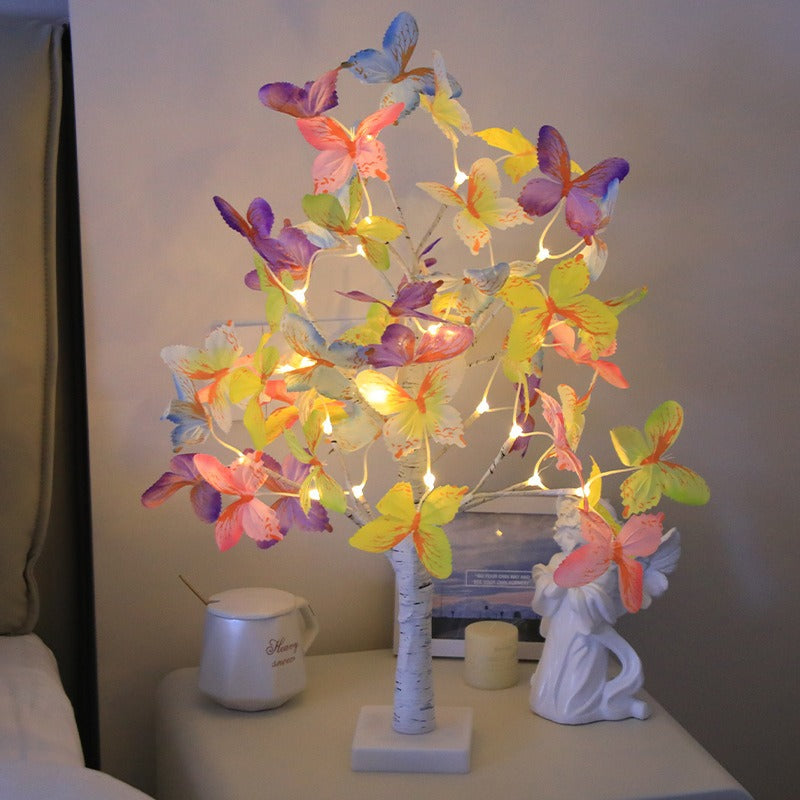 LED Rose Flower Tree Lamp – Colorful Table Light for Weddings, Parties & Bedroom Decor