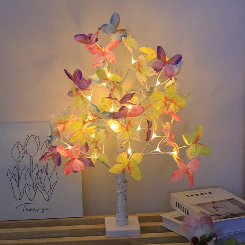 LED Rose Flower Tree Lamp – Colorful Table Light for Weddings, Parties & Bedroom Decor