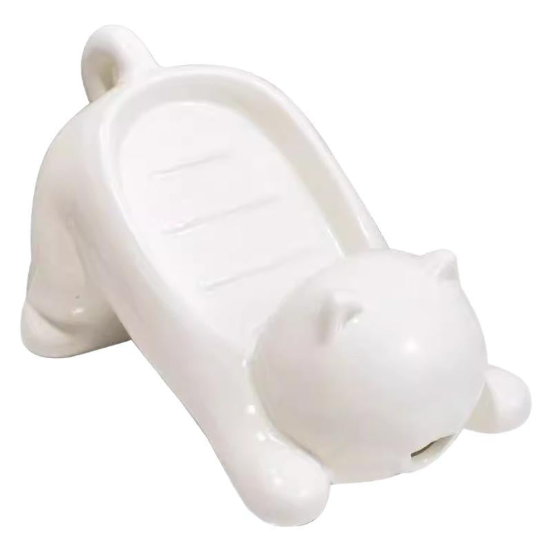 Cute Cat Soap Box – Bathroom Drainage Soap Dish & Accessory Holder