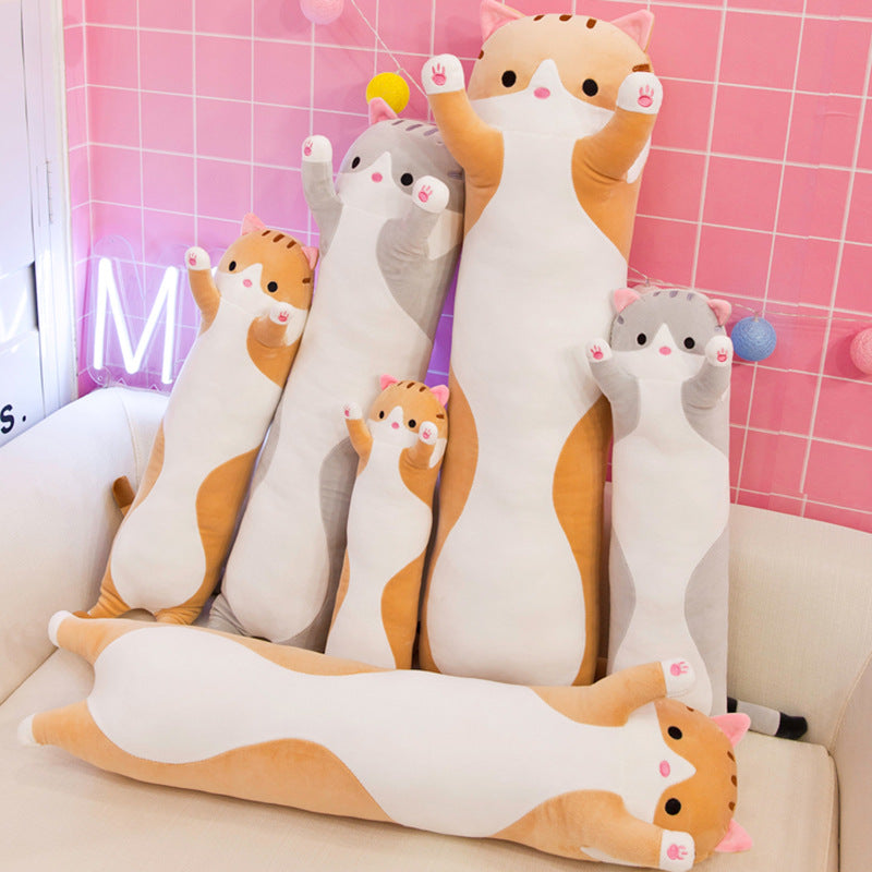 Long Cat Plush Pillow – Giant Cuddle Buddy for Sleep, Snuggles & Stress Relief