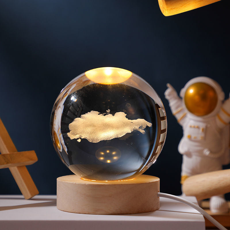 Universe Crystal Ball Night Light – Magical Glow for Your Space