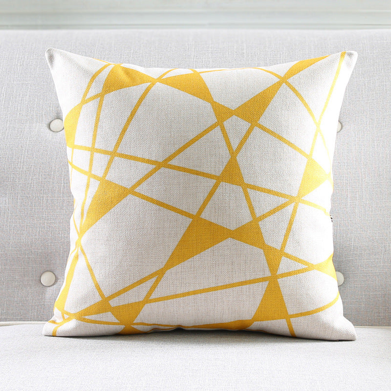 Nordic Cotton Linen Throw Pillow – Decorative Lumbar Support Cushion for Home & Car