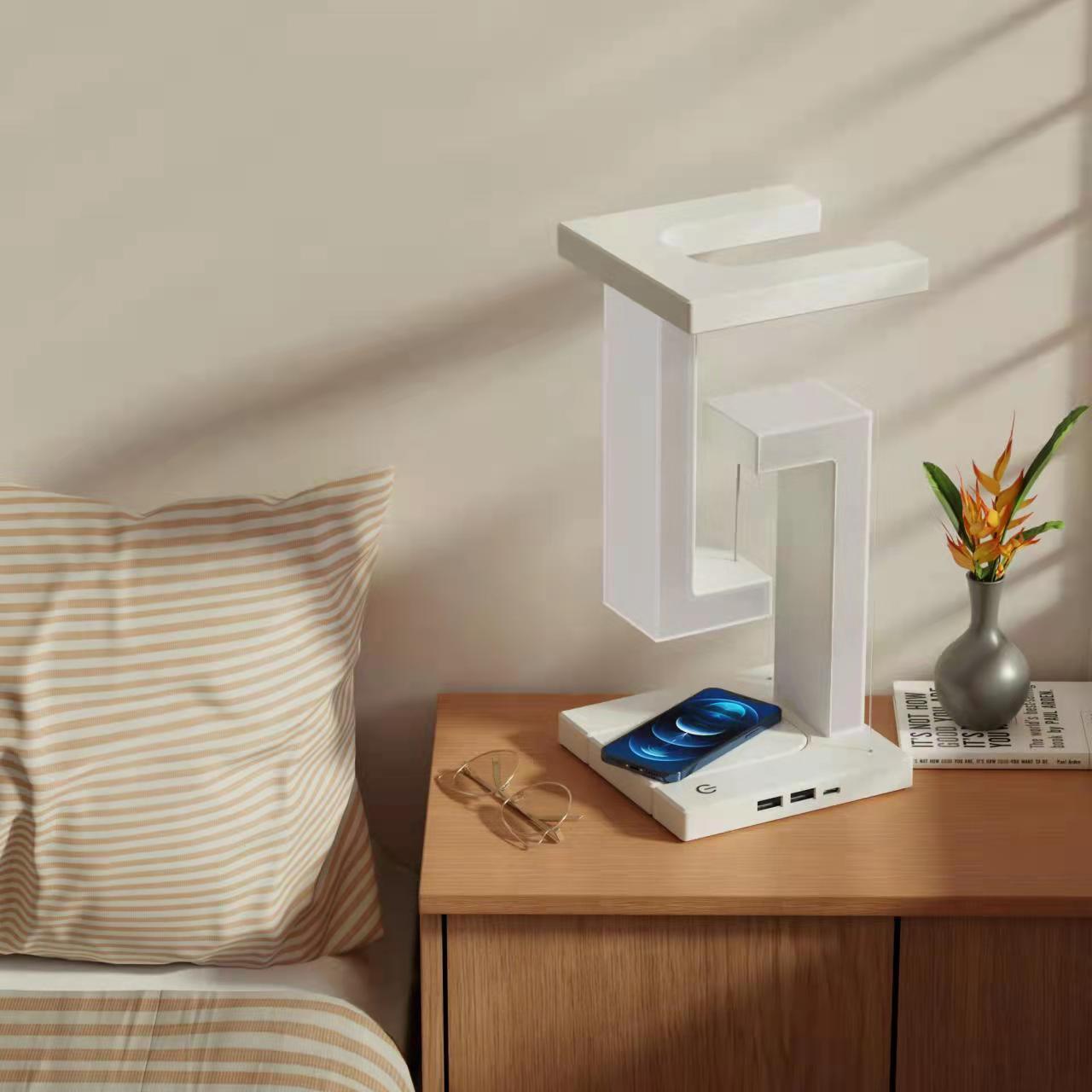 Wireless Charging LED Lamp – Anti-Gravity Design Table Light