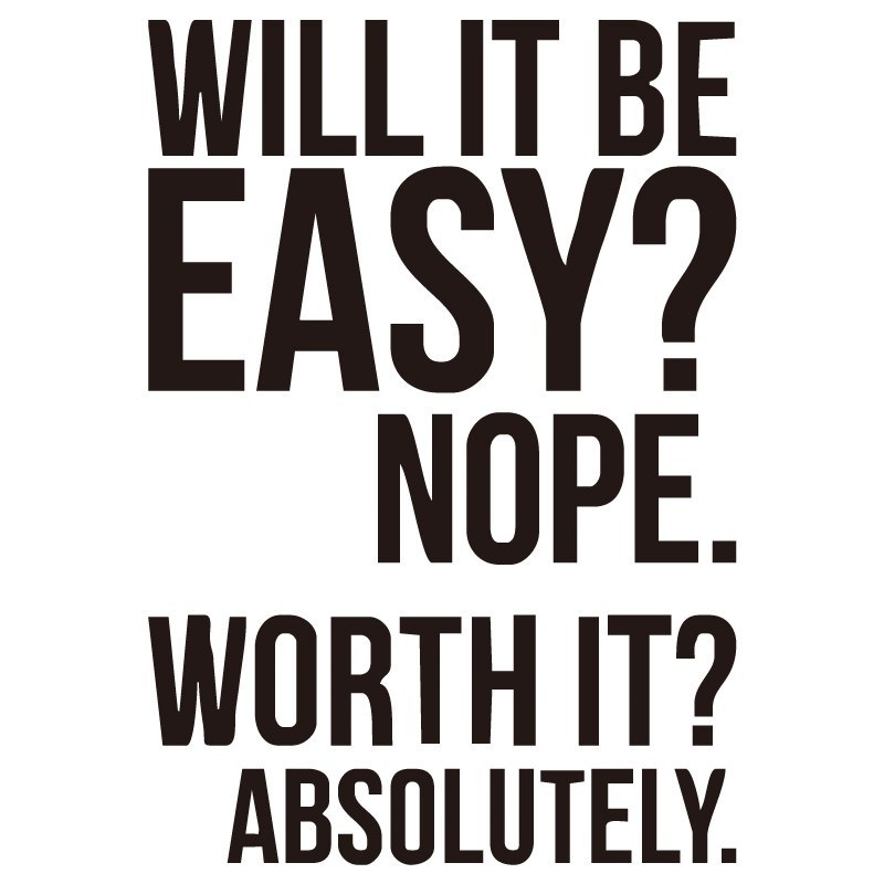 Inspirational Wall Decal – Bold PVC Quote Sticker for Gym, Office, or Bedroom