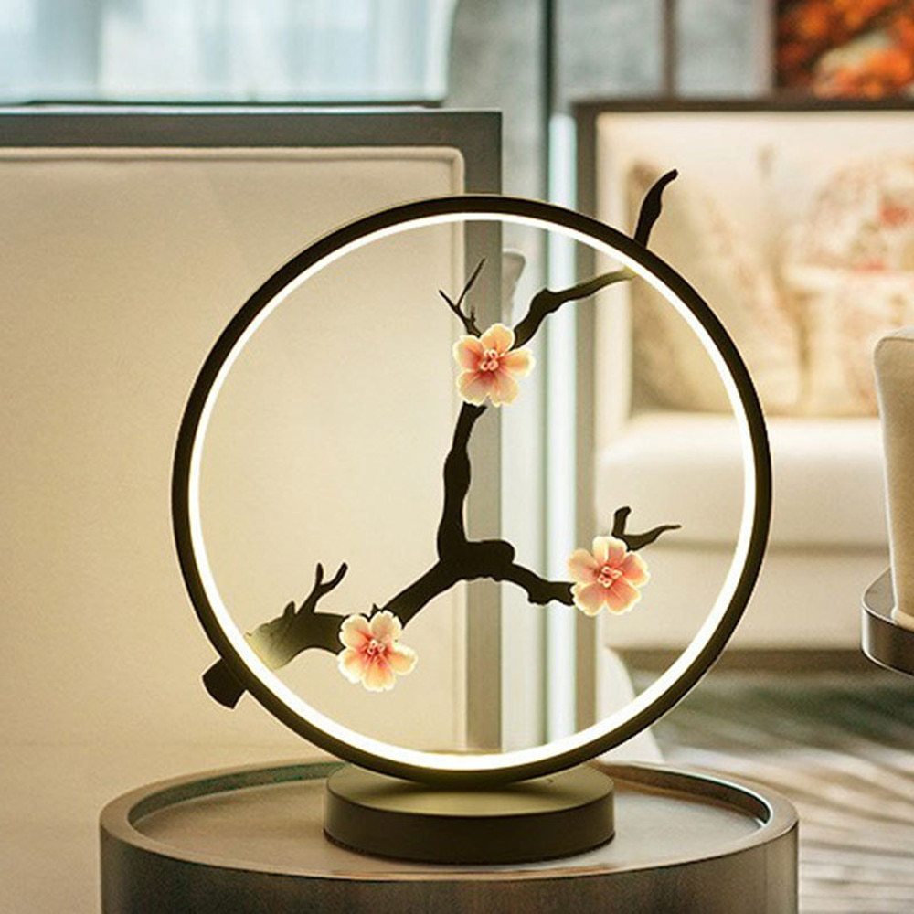 Modern 3D LED Ceramic Table Lamp – USB Powered Decorative Desk & Bedside Light