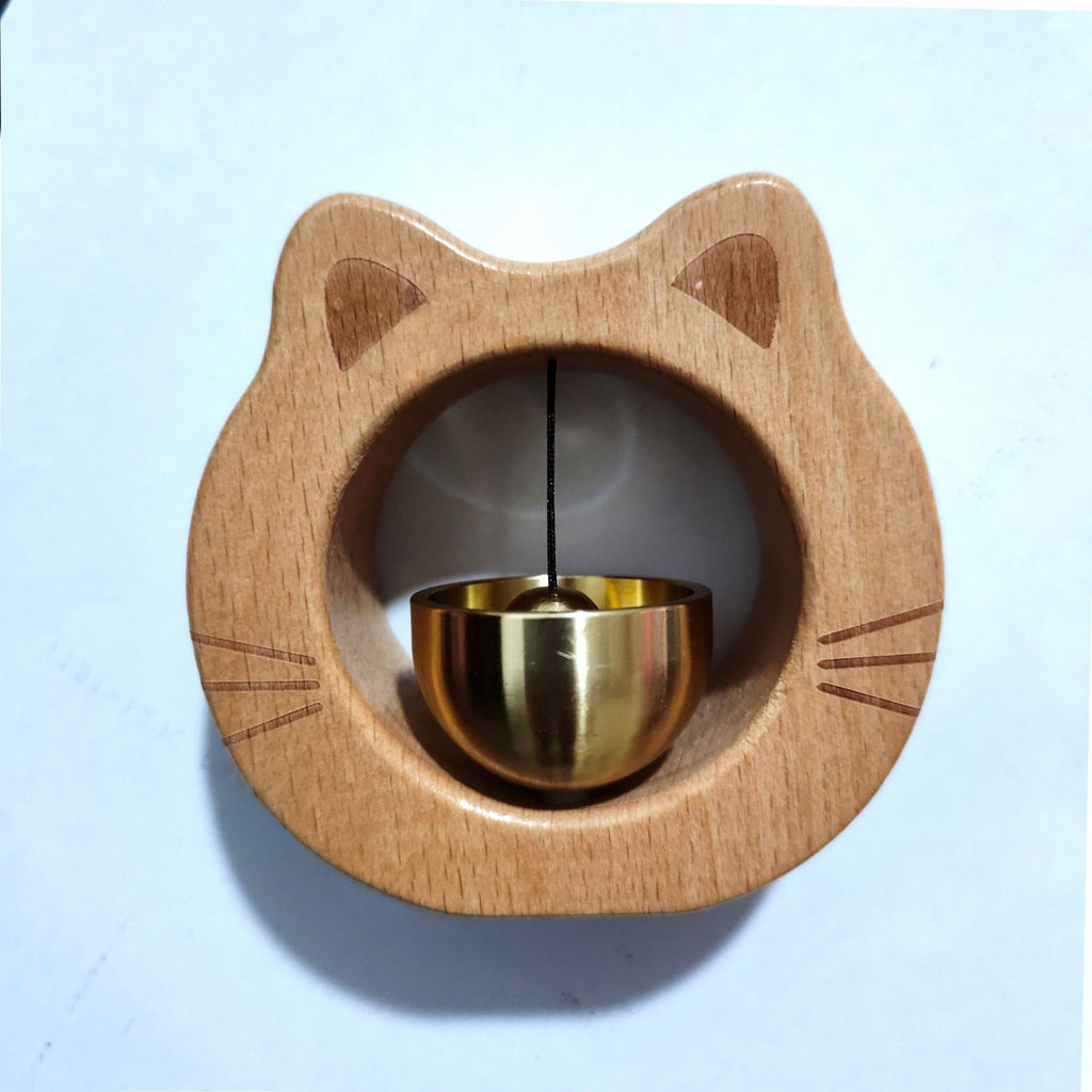 Creative Wooden Bell Doorbell – Modern Minimalist Pendant for Bedroom & Entrance