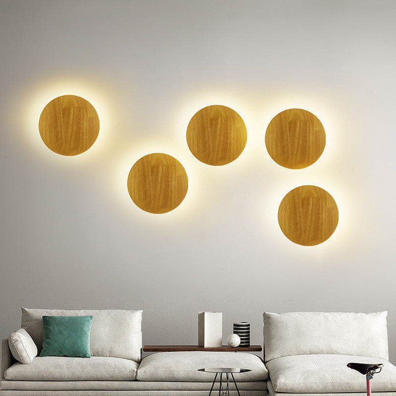 LED Log Wall Light – Minimalist Wood Sconce for Home Interiors