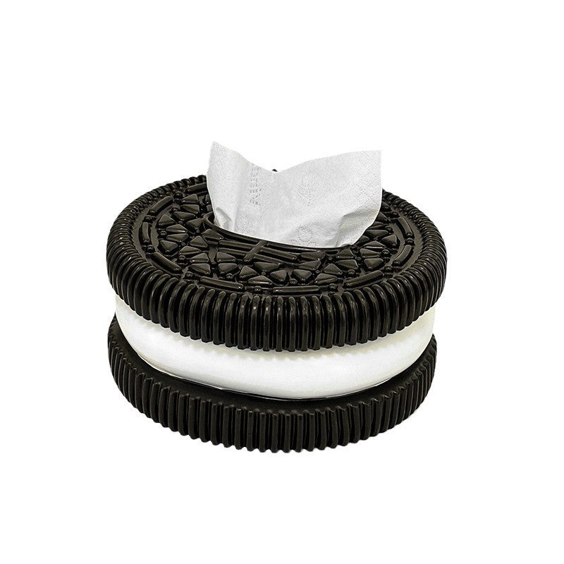 Oreo-Inspired Tissue Box – Minimalist Decor for Car, Desk, or Bathroom