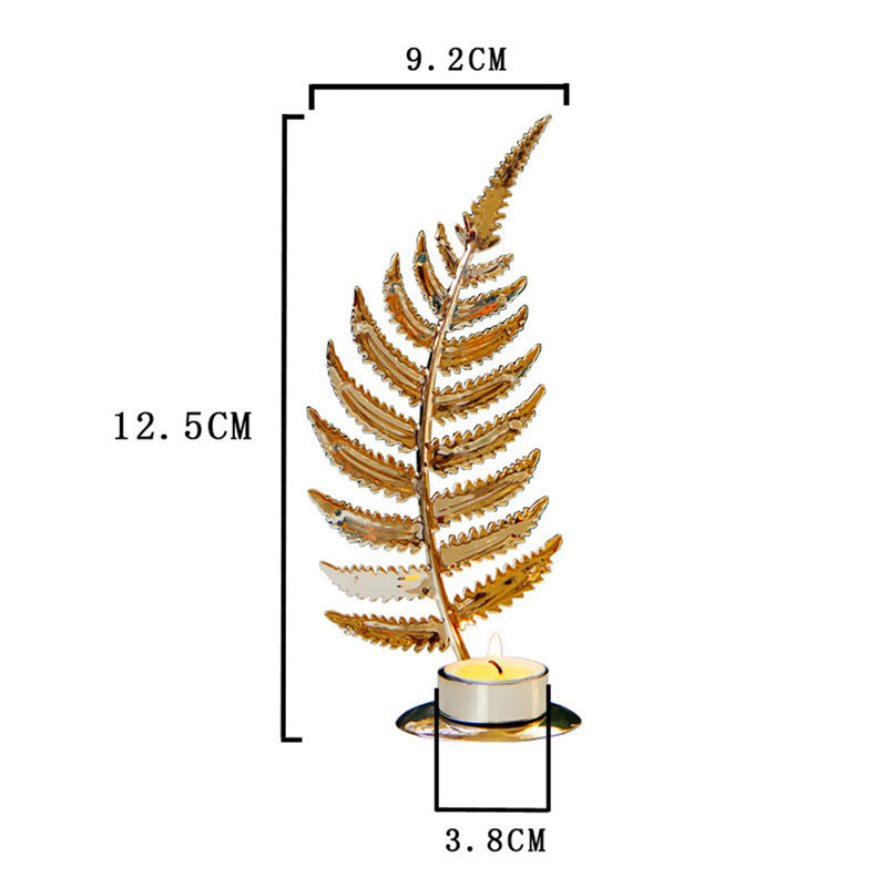 Golden Metal Candle Holder – Elegant Table Decor for Home, Events & Dinners