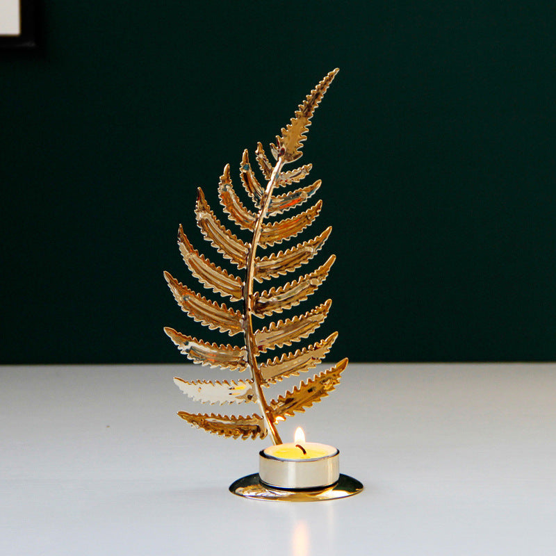 Golden Metal Candle Holder – Elegant Table Decor for Home, Events & Dinners