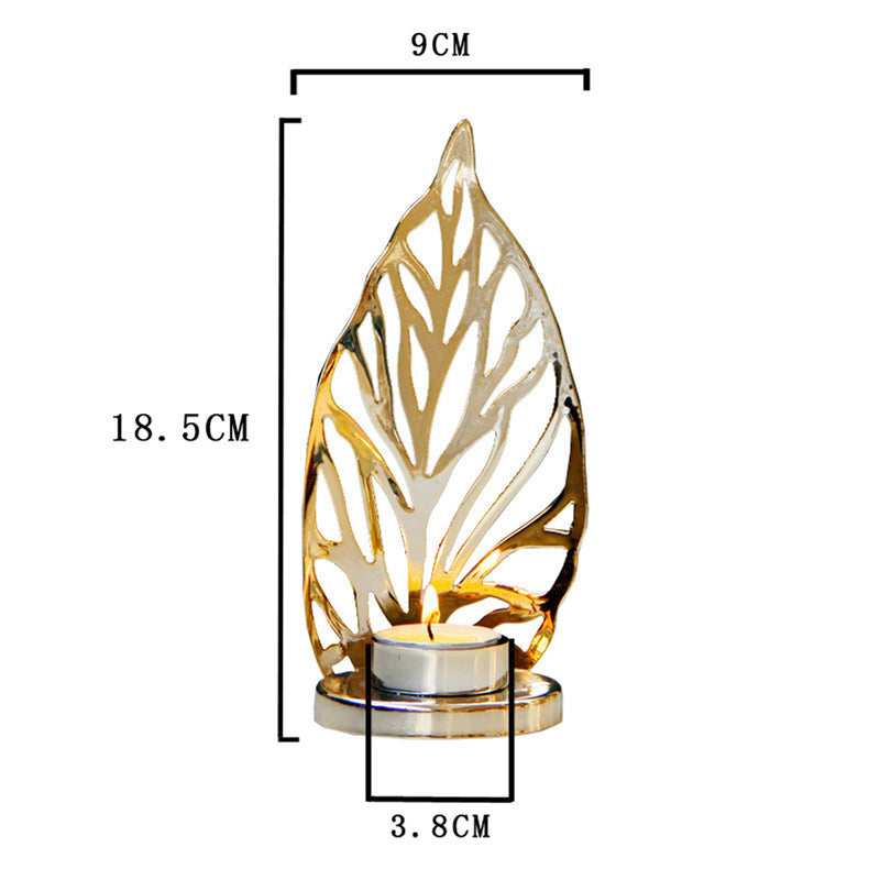 Golden Metal Candle Holder – Elegant Table Decor for Home, Events & Dinners