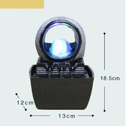 Modern Abstract Desktop Water Fountain – Handmade Resin Tabletop Home Decor
