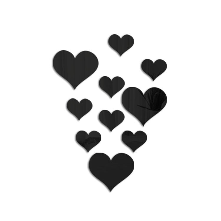 Love Mirror Wall Decals – Acrylic Heart Wall Stickers for Home Decor