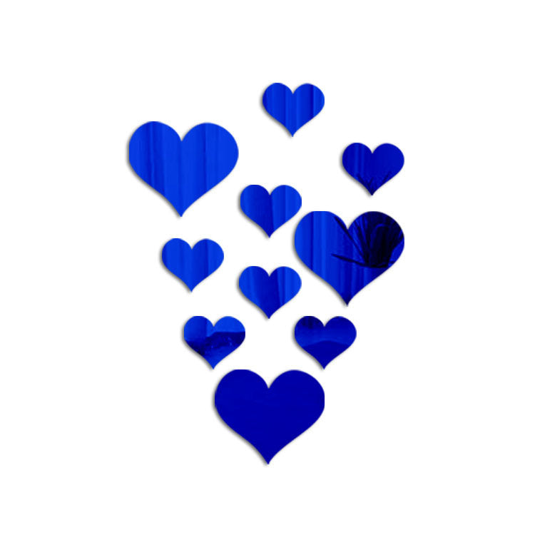 Love Mirror Wall Decals – Acrylic Heart Wall Stickers for Home Decor