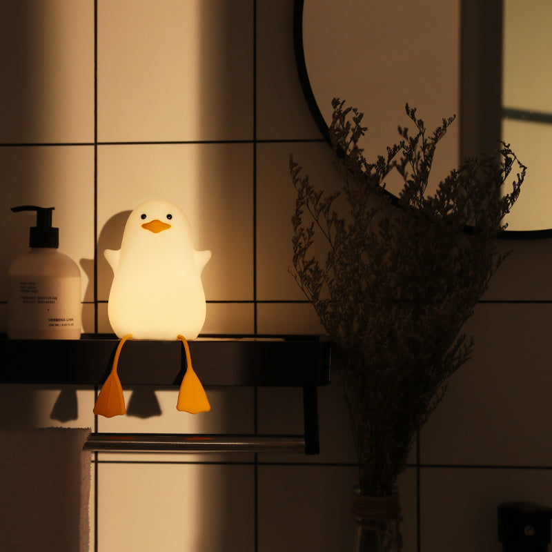 Rechargeable Little Gull Fun Night Light – Creative Silicone Table Lamp for Bedside & Gifts