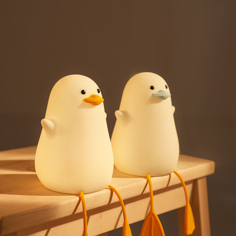 Rechargeable Little Gull Fun Night Light – Creative Silicone Table Lamp for Bedside & Gifts
