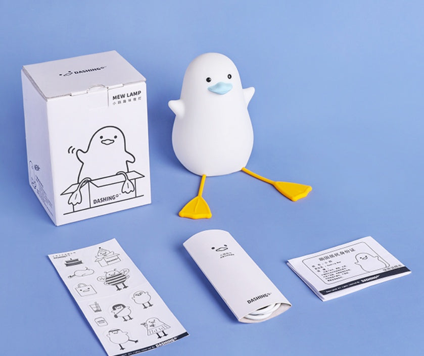 Rechargeable Little Gull Fun Night Light – Creative Silicone Table Lamp for Bedside & Gifts