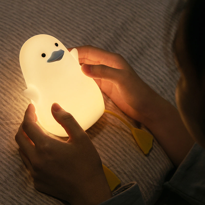 Rechargeable Little Gull Fun Night Light – Creative Silicone Table Lamp for Bedside & Gifts