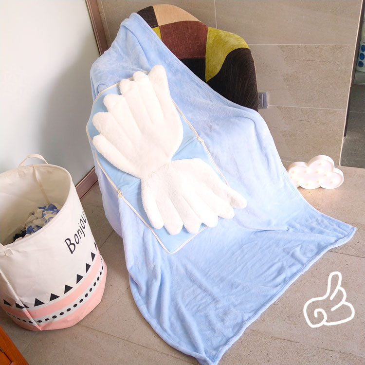 Cartoon Plush Napping Pillow Blanket – 2-in-1 Cozy Throw & Cuddle Cushion
