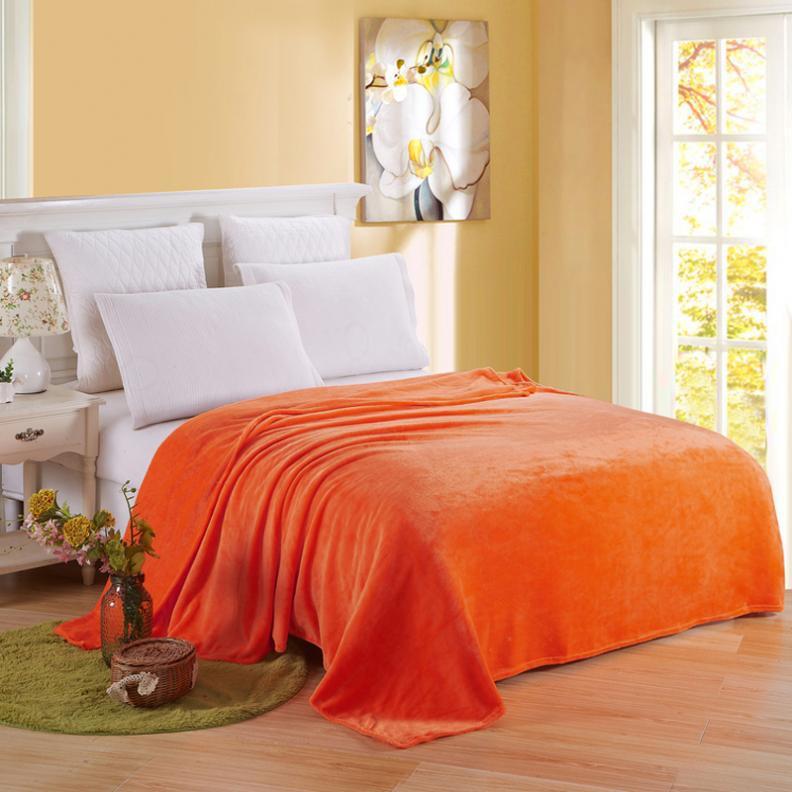 Ultra-Soft Flannel Coral Blanket – Cozy Lightweight Throw for Bed or Sofa