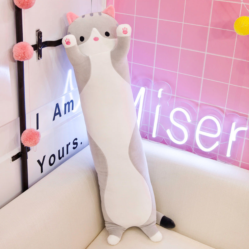 Long Cat Plush Pillow – Giant Cuddle Buddy for Sleep, Snuggles & Stress Relief