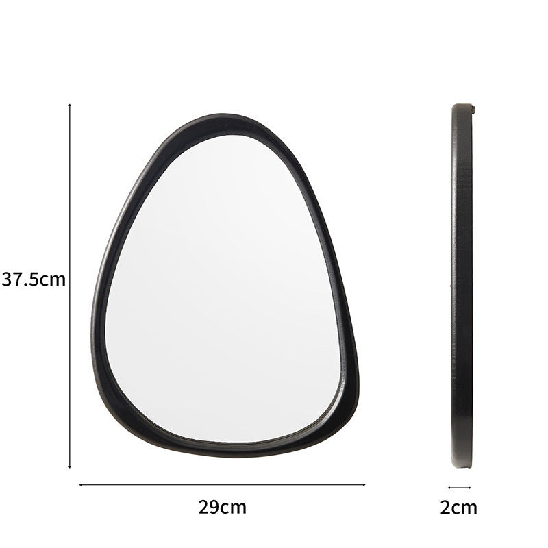 Wooden Oval Wall Mirror – Rustic Hanging Decor for Any Room