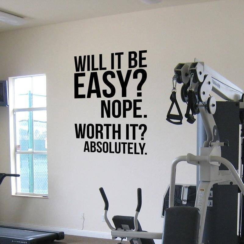 Inspirational Wall Decal – Bold PVC Quote Sticker for Gym, Office, or Bedroom