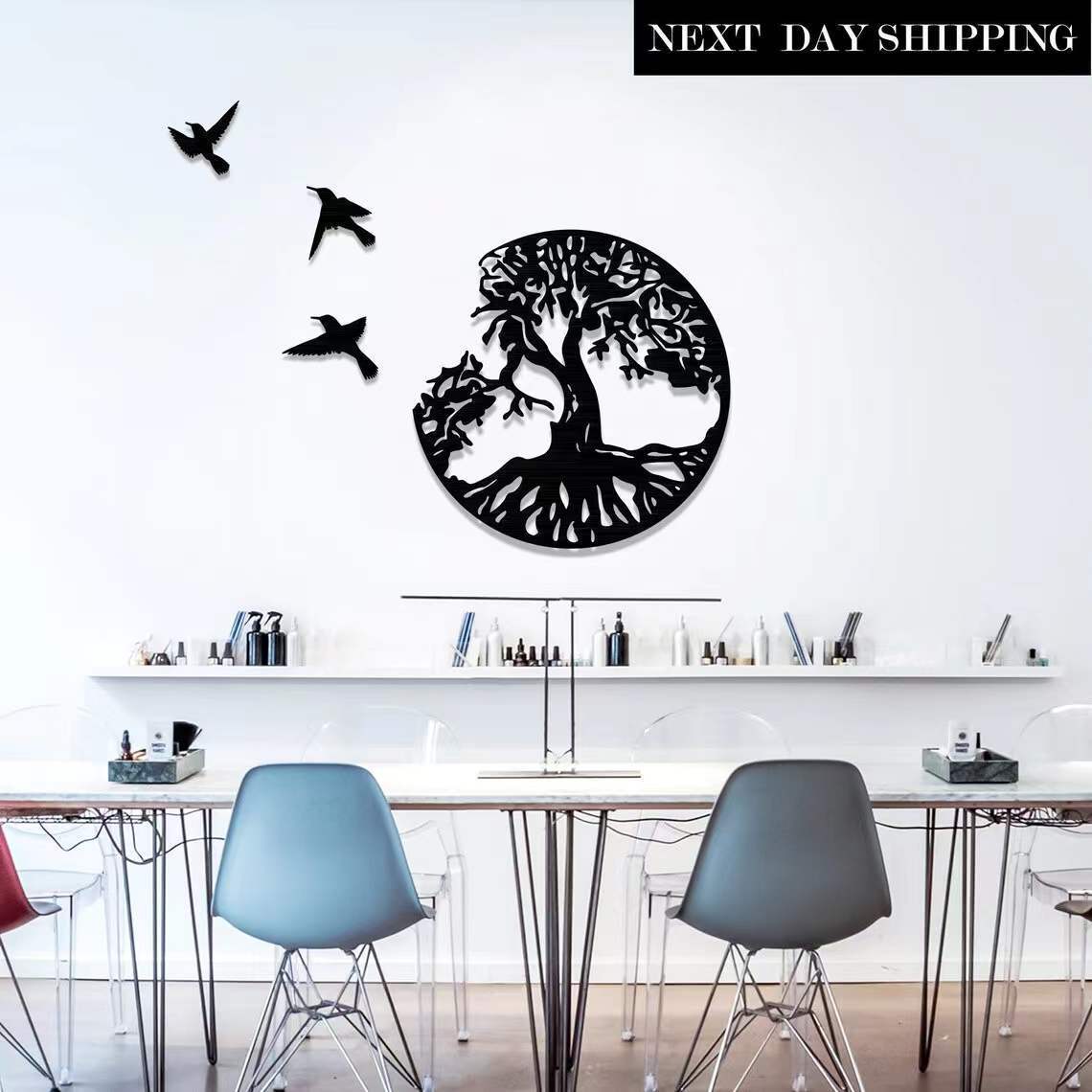 Modern Iron Wall Hanging – Minimalist Decorative Art Piece