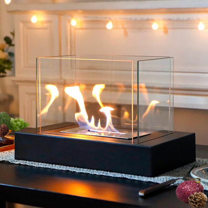 Modern Four-Sided Alcohol Fireplace – Cozy Heat & Stylish Vibes