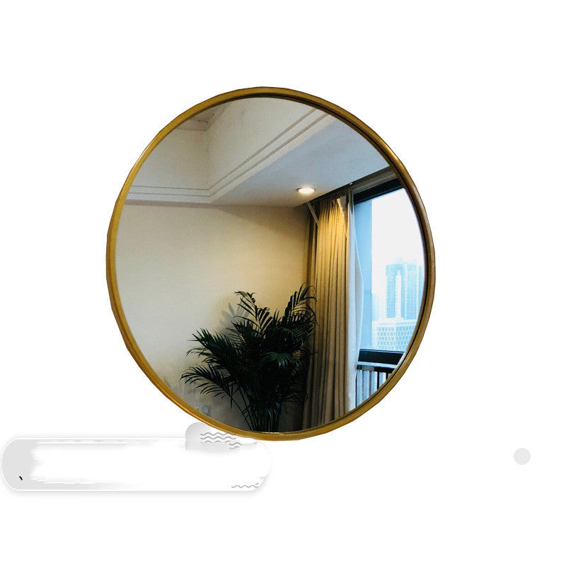 Minimalist Wall Mirror for Bathroom – 30cm Round Iron Frame