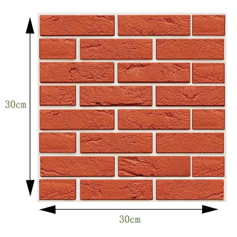 3D Self-Adhesive TV Background Wall Panels – Retro Nostalgic PVC Stickers