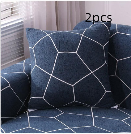 Set of 2 Black & Gold Throw Pillow Covers – Stylish Abrasive Cloth Cushion Cases 45x45cm