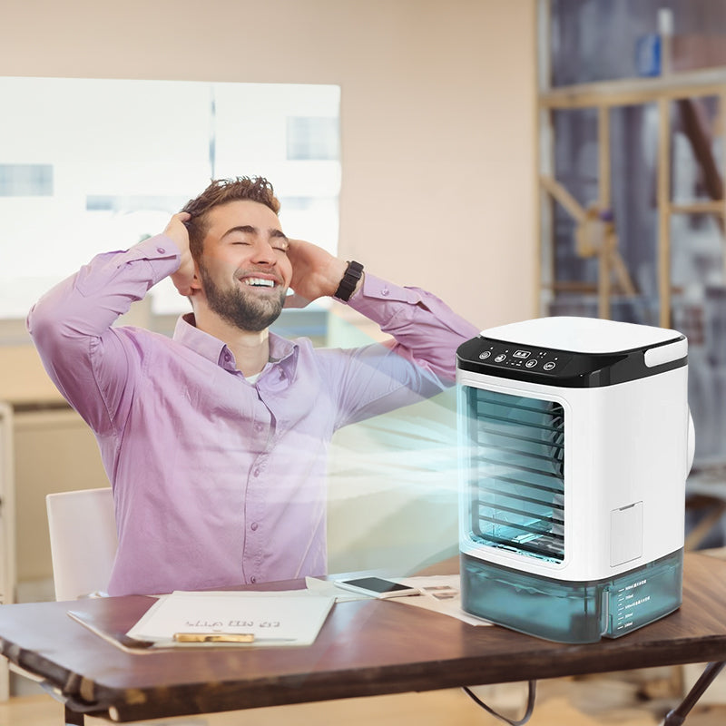 Mini Portable Air Cooler & Humidifier – 3-Speed Cool Breeze Anywhere