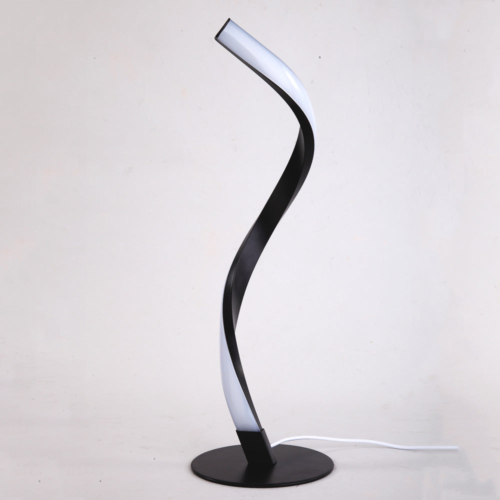 Spiral Snake LED Table Lamp – Modern Dimmable Bedside Light