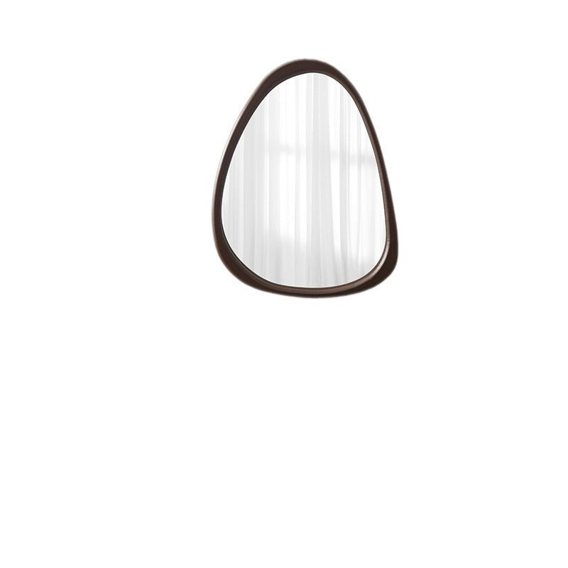 Wooden Oval Wall Mirror – Rustic Hanging Decor for Any Room