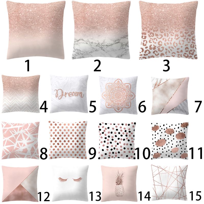 Rose Gold Lash Pillow Cover – Glitter Pineapple Vibes for Your Sofa