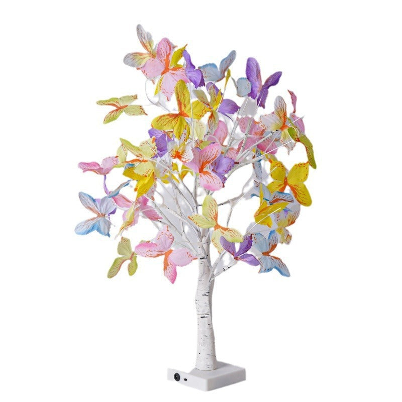 LED Rose Flower Tree Lamp – Colorful Table Light for Weddings, Parties & Bedroom Decor