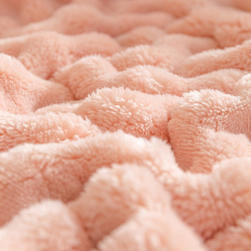 Bubble Flannel Blanket – Ultra-Soft Sofa & Bed Throw for AC Rooms