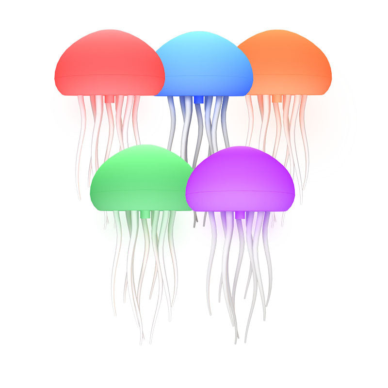 Voice-Controlled Jellyfish Night Lamp – Color-Changing Mood Light with Flexible Tentacles