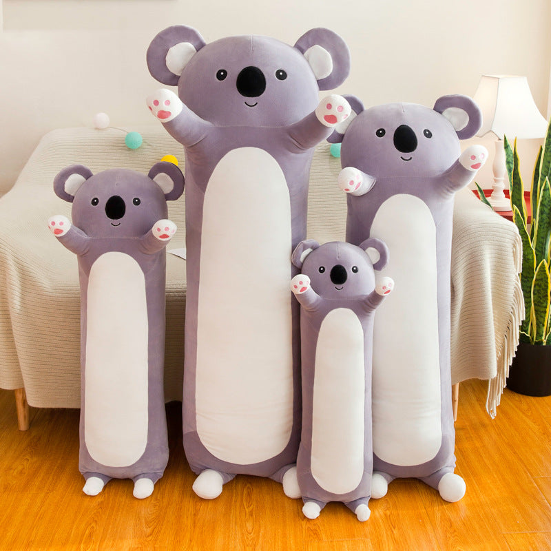 Long Panda & Koala Plush Pillows – Cuddly, Comfy, and Totally Huggable