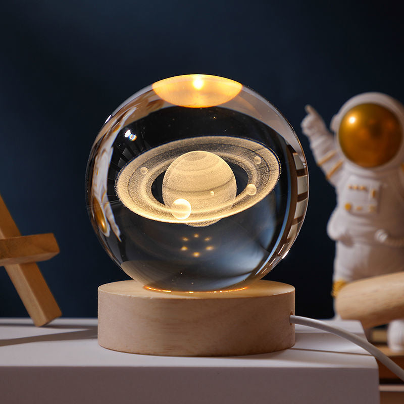 Universe Crystal Ball Night Light – Magical Glow for Your Space