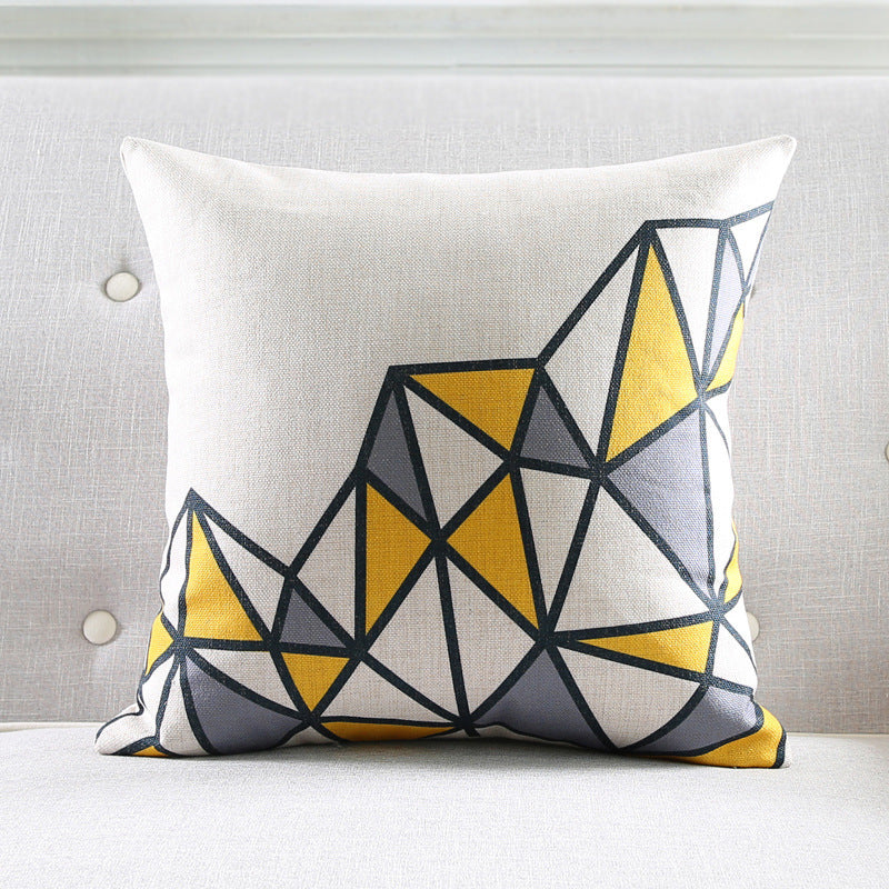 Nordic Cotton Linen Throw Pillow – Decorative Lumbar Support Cushion for Home & Car
