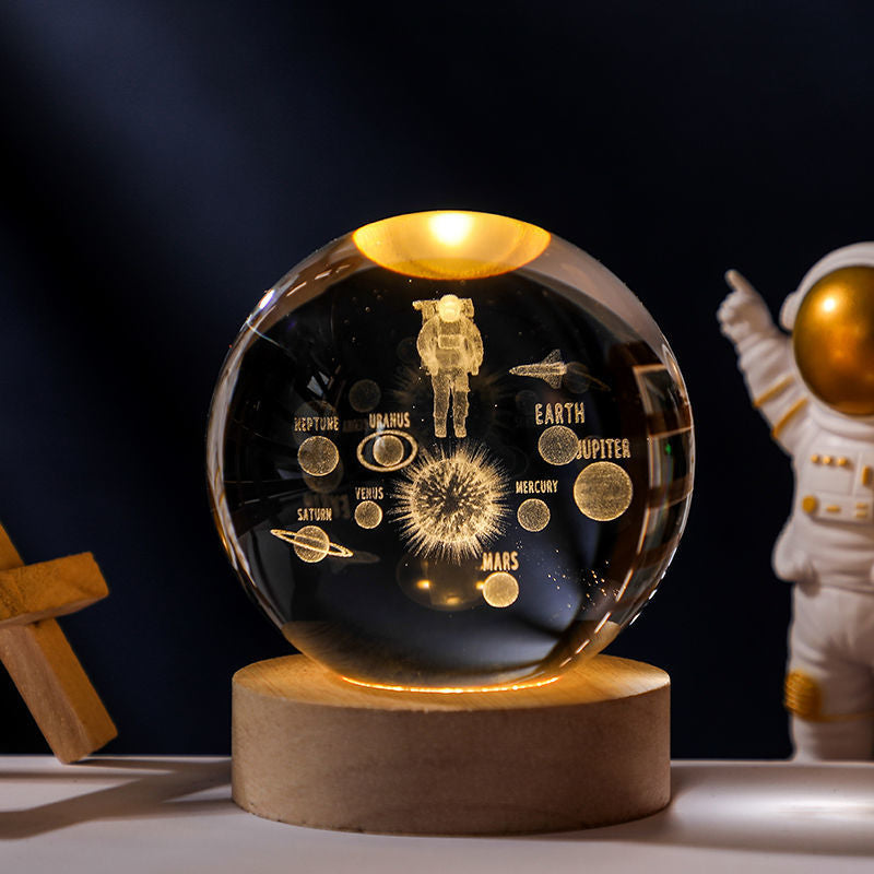Universe Crystal Ball Night Light – Magical Glow for Your Space