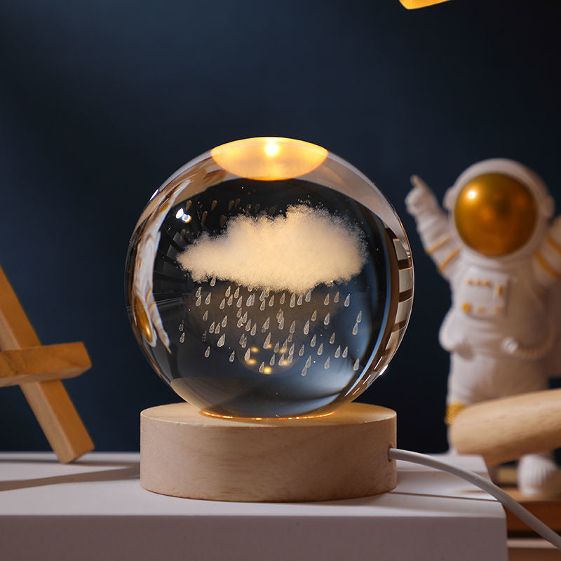 Universe Crystal Ball Night Light – Magical Glow for Your Space
