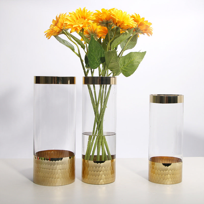 Sleek Transparent Glass Vase – Modern Hydroponic Flower Holder & Home Decor Accent