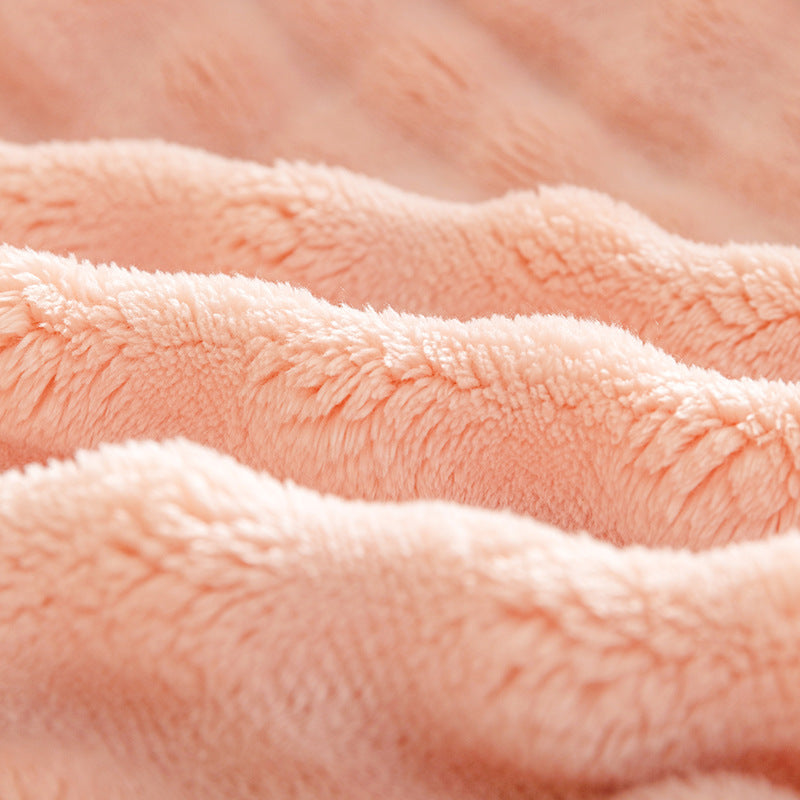 Bubble Flannel Blanket – Ultra-Soft Sofa & Bed Throw for AC Rooms