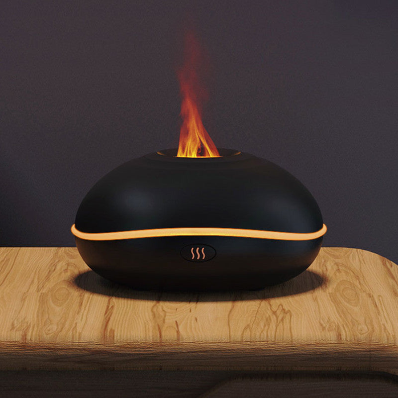 Flame Aroma Diffuser USB Ultrasonic Humidifier – Small, Quiet Essential Oil Atomizer