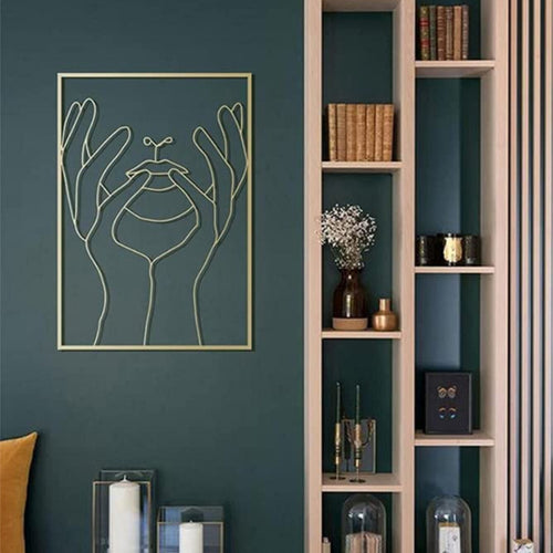 Abstract Female Line Art – Acrylic Wall Hanging for Contemporary Spaces