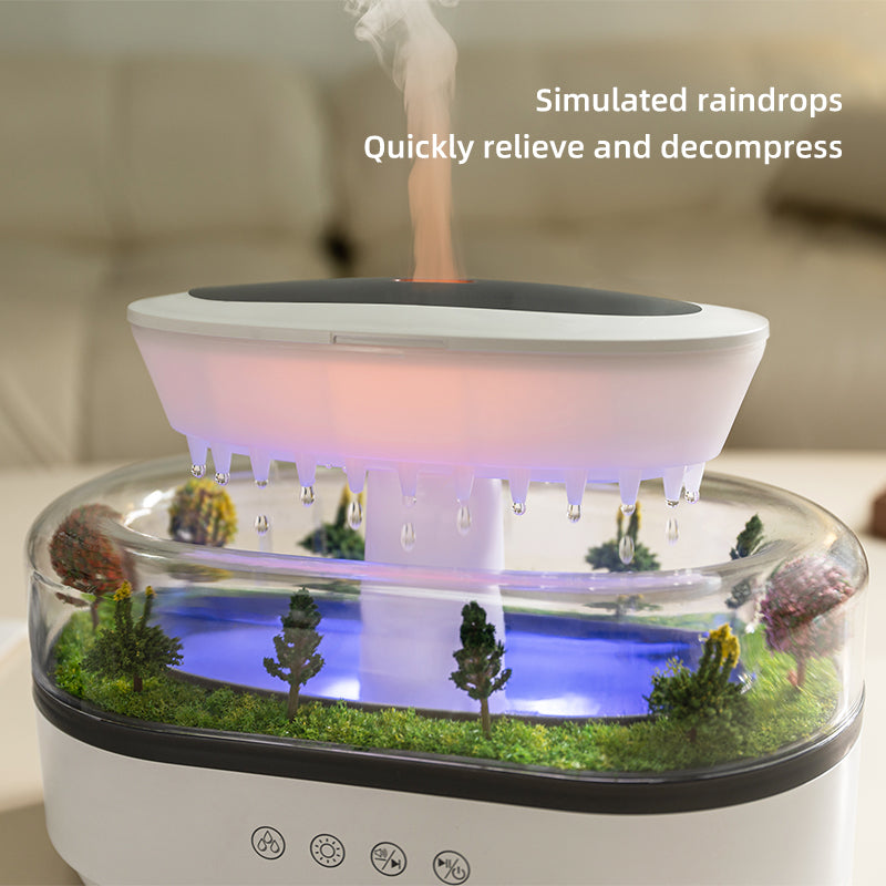 Raindrop Aroma Diffuser – Mist, Mood & White Noise in One