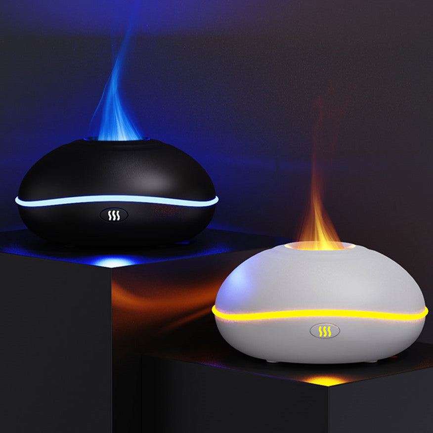 Flame Aroma Diffuser USB Ultrasonic Humidifier – Small, Quiet Essential Oil Atomizer